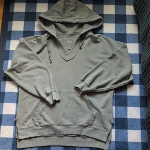 Aerie Women's Olive Distressed Hoodie